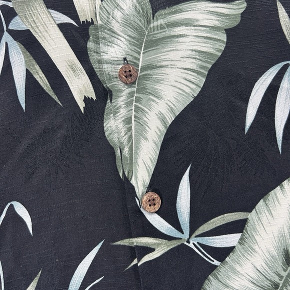 VTG Tommy Bahama Shirt Men's Sz M Hawaiian Silk Button Up Short Sleeve‎ Bamboo - Picture 3 of 9